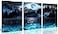 Aburaeart Moon Deer Ocean Landscape Picture Wall Art For Living Room Bedroom 3 Piece Canvas Wall Decor 16x24 Each Panel