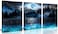 Aburaeart Moon Deer Ocean Landscape Picture Wall Art For Living Room Bedroom 3 Piece Canvas Wall Decor 16x24 Each Panel