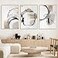 GADZRTIL Black Beige Grey Wall Art Abstract Geometric Artwork Minimalist Boho Pictures Black ink Lines Canvas Wall Art Neutral Abstract Painting Beige Boho Posters Modern Abstract Prints 16x24inch No
