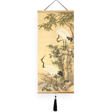 EAPEY Prints Chinese Scroll Hanging Japanese Wall Art Fengshui Painting Decor Ancient Paintings Replica