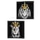 DuoBaorom King and Queen Crown Art Picture Black Couple Bedroom Wall Decor 12 x 12 inches