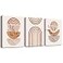 DZRWUBHS Boho Wall Decor Canvas Art Set Living Room Bedroom Office Abstract Line Paintings 3 Piece Set 12x16