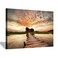 Hardy Gallery Lake Pier Canvas Wall Art Dock in Sunset Artwork Wooden Bridge Picture Boardwalk Painting for Office36x24x1 panel
