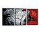 Wieco Art Large Size Framed Art Canvas Art Prints Wall Art the Cloud Tree Abstract Pictures Paintings for Bedroom Home Office Decorations Contemporary Artwork 3 Panels Black Frames