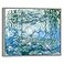 Wieco Art Framed Wall Art Water Lilies by Claude Monet Canvas Print Paintings Reproduction Modern Canvas Wall Art for Home and Office Decoration Abstract Artwork Silver Frame
