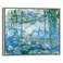 Wieco Art Framed Wall Art Water Lilies by Claude Monet Canvas Print Paintings Reproduction Modern Canvas Wall Art for Home and Office Decoration Abstract Artwork Silver Frame