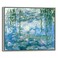 Wieco Art Framed Wall Art Water Lilies by Claude Monet Canvas Print Paintings Reproduction Modern Canvas Wall Art for Home and Office Decoration Abstract Artwork Silver Frame