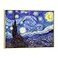 Wieco Art Framed Art Giclee Canvas Prints of Starry Night by Vincent Van Gogh Paintings Reproduction PostImpressionism Artwork Framed Wall Art for Living Room Home decorations