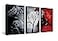 Wieco Art Framed Wall Art the Cloud Tree Wall Art HD print of Oil Paintings Landscape Canvas Prints for Home Decorations 3 Panels with Black Frames