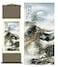 AtfArt Asian Wall Decor Beautiful Silk Scroll Painting of Waterfall River Landscape Oriental Decor Chinese Art Wall Scroll 362 x 12 in
