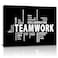 AMART SUN Teamwork Canvas Wall Art Large Framed Motivational Quotes Artwork Modern Home Decor Inspirational Posters Decor For Office Framed Ready to Hang