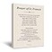 Hijie Inspirational Prayer of St Francis Quote Saint Francis Peace Prayer Poster Canvas Wall Art Painting Ready to Hang for HomeBedroomLiving Room Decor Prayer Print Christian Wall Decor Canvas Gifts