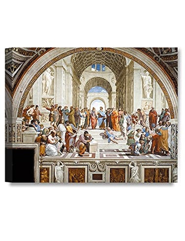 DECORARTS The School of Athens Raphael Art Reproduction Giclee Canvas Prints Wall Art for Home Decor 30x24 x15