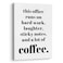 XWELLDAN Teamwork Quote Wall Art Canvas Prints Coffee Humor Workplace Decor for Home Office HR Office 11 x 14 Inch Framed