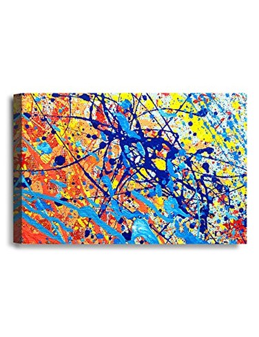 IPIC Abstract Jackson Pollock Style Artwork Giclee Print on Canvas Wall Art for Home Decor 36x24