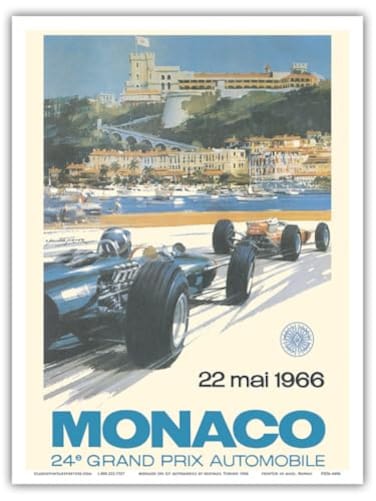 Pacifica Island Art 24th Monaco Car Racing Grand Prix Poster Vintage Art Print Unframed 9 x 12 in