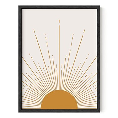 HAUS AND HUES Minimalist Wall Art Mid Century Modern Decor Boho Prints Contemporary Wall Art Unframed 12x16
