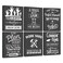 WALTSOM FRAMED Teamwork Wall Art Black and White Wall Decor Positive Wall Art Ready to Hang Set of 6 8x10 Inch Framed
