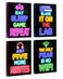 Drsoum Video Game Room Decor for Boys Gaming Wall Art Neon Gaming Decor Game Poster FRAMED 8x10 Gamer Wall Decor for Teenage Boy