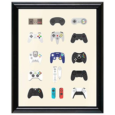 Simimi art Retro Video Game PostersVideo Gaming Posters for Gamer Room DecorGamer Decor for Boys Room8x10 With frame