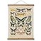 ABoby Vintage Butterflies Hanging Poster Retro Style of Wall Art Prints Printed on Linen with Wood Frames Ready to Hang