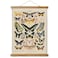 ABoby Vintage Butterflies Hanging Poster Retro Style of Wall Art Prints Printed on Linen with Wood Frames Ready to Hang