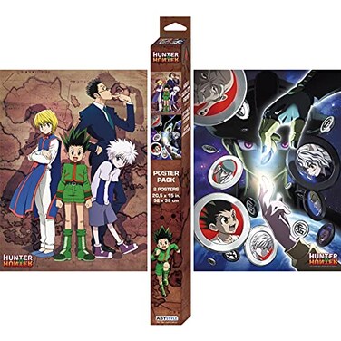 ABYSTYLE Hunter X Hunter Boxed Poster Set Includes 2 Unframed Mini Posters 15 x 205 featuring Gon Killua Leorio Kurapika Mereum Neferpitou Anime Manga Wall Art Room Dcor