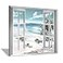 Hardy Gallery Open Windows Canvas Wall Art Beach with Coastal Palm Graphic Artwork Print on Wrapped Canvas for Wall Decor24x18