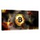 Yatsen Bridge Motivational Dollar Money Artwork Burning Bitcoin and Dollar Wall Art Framed Art Ready to Hang48x24 inches