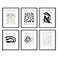 HAUS AND HUES Henri Matisse and Picasso Wall Art Set of 6 Prints and Posters Black Frame 8x10