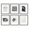 HAUS AND HUES Henri Matisse and Picasso Wall Art Set of 6 Prints and Posters Black Frame 8x10