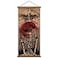 WEROUTE Japan Wall Art Armor Samurai Sword Poster Print On Canvas Skeleton Oriental Art Decoration Wood Framed To Hanging 16X35