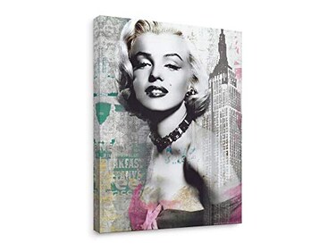 Niwo ARTMonroe B Classic Movie Stars Canvas Wall Art Home DecorStretched Ready to Hang 16x12x34