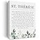 JerLoe Literary Canvas Wall Art Inspirational Motivational St Therese Quote May Today There be Peace Within Canvas Print Positive Canvas Painting Office Home Wall Decor Framed Gift 12x15 Inch