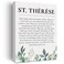 JerLoe Literary Canvas Wall Art Inspirational Motivational St Therese Quote May Today There be Peace Within Canvas Print Positive Canvas Painting Office Home Wall Decor Framed Gift 12x15 Inch