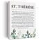 JerLoe Literary Canvas Wall Art Inspirational Motivational St Therese Quote May Today There be Peace Within Canvas Print Positive Canvas Painting Office Home Wall Decor Framed Gift 12x15 Inch