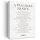 JerLoe Teacher Canvas Wall Art Motivational a Teachers Prayer Canvas Print Positive Canvas Painting Classroom Wall Decor Framed Christian Teacher Appreciation Gift 12x15 Inch