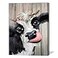 ERYOGS Farmhouse Wall Art Printed Canvas 12x16 inches Black and White Cow Wall Decor for Kitchen Bathroom Bedroom