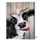 ERYOGS Farmhouse Wall Art Printed Canvas 12x16 inches Black and White Cow Wall Decor for Kitchen Bathroom Bedroom