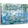 msspart Claude Monet Canvas Wall Art Water Lilies Classic Artwork Picture Print with Framed Painting for Home Office Wall Decor 12x16