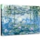 msspart Claude Monet Canvas Wall Art Water Lilies Classic Artwork Picture Print with Framed Painting for Home Office Wall Decor 12x16