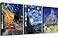 msspart Vincent Van Gogh Canvas Wall Art Paintings Famous Starry Night Picture Prints for Decor Classic Cafe Terrace At Night Artwork Reproduction Poster for Bedroom Living Room Office 12x16x3 Piece