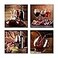 Soniuiug Red Grape Wine Wall Art Still Life Poster Fruit Goblet Canvas Painting Decorations for Dining Room Salon Bar Office Home Decor12x12x4pcs Framed