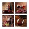 Soniuiug Red Grape Wine Wall Art Still Life Poster Fruit Goblet Canvas Painting Decorations for Dining Room Salon Bar Office Home Decor12x12x4pcs Framed