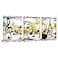 Nachic Wall Music Note Canvas Prints Musical Art Theme Picture Wall Decor Contemporary Abstract Yellow and Grey Painting Prints Music Classroom Decorations Small