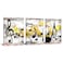 Nachic Wall Music Note Canvas Prints Musical Art Theme Picture Wall Decor Contemporary Abstract Yellow and Grey Painting Prints Music Classroom Decorations Small