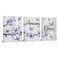 Visual Art Decor Amazing Grace Abstract Flowers and Butterfly Wall Art Purple Canvas Framed Artwork for Bathroom Bedroom Home Office Decoration