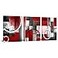 Visual Art Decor Abstract Geometric Circle Canvas Wall Art Rustic Burgundy Red Prints Artwork for Living Room Bedroom Christmas Wall Decoration