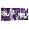 Visual Art Decor Rustic Abstract Geometric Circle Canvas Wall Art Grey Purple Prints for Living Room Bedroom Decoration Ready to Hang