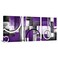 Visual Art Decor Rustic Abstract Geometric Circle Canvas Wall Art Grey Purple Prints for Living Room Bedroom Decoration Ready to Hang